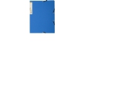Elastikmappe exacompta forever a4 3-klap blå