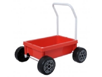 Produktfoto för Plasto Lära-gå-vagn med tysta hjul (Röd)