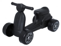 Produktfoto för Plasto Scooter med tysta hjul (Svart)