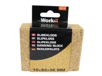 Work>it® slibeklods 70×93×36 mm kork Verktøy & Verksted - Håndverktøy - Sandpapir