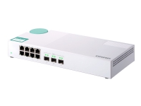 QNAP QSW-308S - Switch - ikke-styrt - 3 x 10 Gigabit SFP+ + 8 x 10/100/1000 - stasjonær PC tilbehør - Nettverk - Switcher