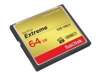 SanDisk Extreme – Flash-minneskort – 64 GB – 567x – CompactFlash