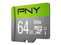 PNY Elite - Flashminnekort - 64 GB - UHS-I U1 / Class10 - microSDXC UHS-I Tele & GPS - Mobilt tilbehør - Minnekort
