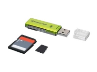 IOGEAR SD/MicroSD/MMC Card Reader/Writer GFR204SD - Kortleser (MMC, SD, RS-MMC, microSD, SDHC, microSDHC, SDXC) - USB 2.0 Foto og video - Foto- og videotilbehør - Kortlesere