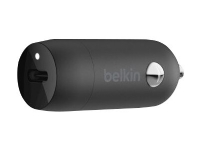 Belkin BoostCharge - Bilstrømadapter - 20 watt - Fast Charge (24 pin USB-C) - svart Tele & GPS - Batteri & Ladere - Kraftbanker