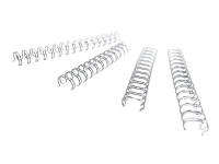 GBC WireBind - 9.5 mm - 34 ringer - A4 (210 x 297 mm) - 85 ark - sølv - 100 stk innbindingsspiral - for Rexel WB606 Kontormaskiner - Kontormaskiner - Tilbehør