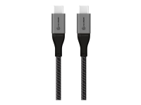 Alogic Super Ultra – USB-kabel – USB-C (hane) till USB-C (hane) – USB 2.0 – 5 A – 30 cm – rymdgrå