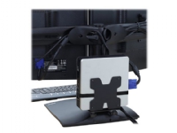 Ergotron - Mini PC-montering - stangmonterbar, monterbar under skrivebord, veggskinnemonterbar, VESA-brakett kan monteres - svart - for Ergotron NX LX Dual Side-by-Side Arm PC tilbehør - Skjermer og Tilbehør - Øvrig tilbehør