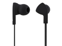 STREETZ in-ear headset 1-button remote 3.5mm microphone black