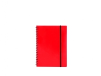 Notesbog A5 plast med spiralryg rød Papir & Emballasje - Blokker & Post-It - Blokker