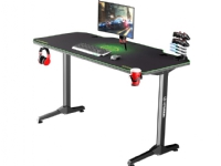Gaming desk Ultradesk Frag Gaming Desk Black with green mat