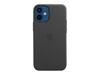 Apple - Baksidedeksel for mobiltelefon - med MagSafe - lær - svart - for iPhone 12 mini Tele & GPS - Mobilt tilbehør - Deksler og vesker
