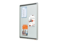 Nobo - Innbygd oppslagstavle - veggmonterbar - 6 x A4 - stål - magnetisk - hvit Papir & Emballasje - Skilting - Oppslagsskap & infotavler