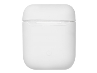 eSTUFF Silicone Case – Fodral för trådlösa hörlurar – silikon – vit – för Apple AirPods (1:a generation 2a generation)