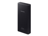 Samsung Battery Pack EB-P5300 – Strömförsörjningsbank – 20000 mAh – 25 Watt – 3 A – PD 3.0 QC 2.0 AFC SFC – 2 utdatakontakter (USB 24 pin USB-C) – på kabel: USB-C – mörkgrå