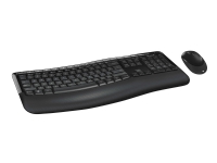 Microsoft Wireless Comfort Desktop 5050 – Sats med tangentbord och mus – trådlös – 2.4 GHz – QWERTY – amerikansk – svart