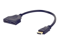 Cablexpert DSP-2PH4-04 - HDMI-splitter - HDMI plugg til HDMI beholder - skjermet - passiv PC tilbehør - Kabler og adaptere - Videokabler og adaptere
