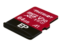 Patriot EP Series - Flashminnekort (microSDXC til SD-adapter inkludert) - 64 GB - A1 / Video Class V30 / UHS-I U3 / Class10 - microSDXC UHS-I Tele & GPS - Mobilt tilbehør - Minnekort