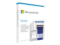 Microsoft 365 Family - Bokspakke (1 år) - inntil 6 mennesker - medieløs, P6 - Win, Mac, Android, iOS - Tysk - Eurosone