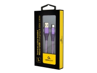 Cablexpert Premium - USB-kabel - Micro-USB Type B (hann) til USB (hann) - USB 2.0 - 2.1 A - 1 m - hvit, lilla PC tilbehør - Kabler og adaptere - Datakabler