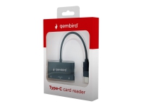 Gembird - Kortleser (SD, TransFlash, microSD, SDHC, microSDHC, SDXC, microSDXC) - USB-C 3.1 Gen 1 Foto og video - Foto- og videotilbehør - Kortlesere