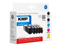 KMP MULTIPACK C116V - 5-pack - XXL-storlek - svart, gul, cyan, magenta - kompatibel - bläckpatron - för Canon PIXMA TS6251, TS6350, TS6351, TS705, TS8252, TS8350, TS8351, TS8352, TS9550, TS9551