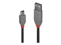 Lindy Anthra Line - USB-kabel - mini-USB type B (hann) til Micro-USB type B (hann) - USB 2.0 - 50 cm - rund - svart PC tilbehør - Kabler og adaptere - Datakabler