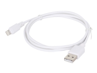 Cablexpert – Lightning-kabel – USB hane till Lightning hane – 1 m – skärmad – vit – för Apple iPad/iPhone/iPod (Lightning)