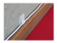 LTC PRO Wall – Kabelhållare – bordsmontering väggmontering – 9 cm – vit (paket om 50)