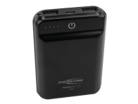 ANSMANN Powerbank 10.8 Mini – Strömförsörjningsbank – 10000 mAh – 37 Wh – 2.4 A – 2 utdatakontakter (USB) – svart