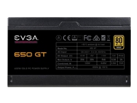 EVGA SuperNOVA 650 GT - Strømforsyning (intern) - ATX12V / EPS12V - 80 PLUS Gold - AC 100-240 V - 650 watt PC tilbehør - Ladere og batterier - PC/Server strømforsyning