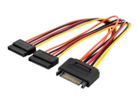 ASSMANN - Strømsplitter - SATA-strøm (hann) til SATA-strøm (hunn) - 30 cm - diverse PC tilbehør - Kabler og adaptere - Strømkabler
