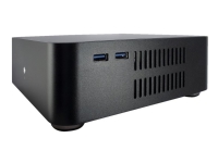 Inter-Tech A60 - USFF - Mini-ITX case - strømadapter 60 watt - svart - USB