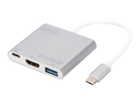 DIGITUS USB 3.0 Type-C HDMI Multiport Adaptor - Ekstern videoadapter - Parade PS176 - USB-C - HDMI PC-Komponenter - Skjermkort & Tilbehør - USB skjermkort