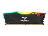 T-Force DELTA RGB - DDR4 - sett - 16 GB: 2 x 8 GB - DIMM 288-pin - 3200 MHz / PC4-25600 - CL16 - 1.35 V - ikke-bufret - ikke-ECC - svart PC-Komponenter - RAM-Minne