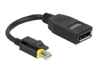 Delock - DisplayPort-adapter - Mini DisplayPort (hann) låst til DisplayPort (hunn) - DisplayPort 1.4 - 15 cm - halogenfri, 8K-støtte - svart PC tilbehør - Kabler og adaptere - Adaptere
