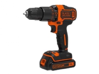 BLACK+DECKER BDCHD18KB-QW - Hammerbor/driver - trådløs - 2 hastigheter - nøkkelfri borhylse 10 mm - 40 N·m - 2 batterier - 18 V El-verktøy - DIY - Akku verktøy - Driller