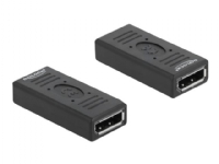 Delock – DisplayPort-adapter – DisplayPort (hona) till DisplayPort (hona) – DisplayPort 1.2 – 4K60Hz (3840 x 2160) stöd – svart