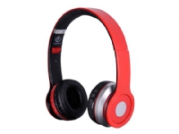 Rebeltec CRYSTAL - Hodetelefoner med mikrofon - on-ear - Bluetooth - trådløs - rød TV, Lyd & Bilde - Hodetelefoner & Mikrofoner