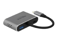 Delock - Ekstern videoadapter - USB-C - HDMI, VGA - grå - løsvekt PC-Komponenter - Skjermkort & Tilbehør - USB skjermkort