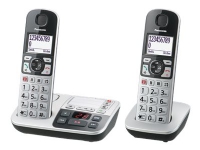 Panasonic KX-TGE522GS - Trådløs telefon - svarersystem med anrops-ID - DECT - treveis anropskapasitet + ekstra håndsett Tele & GPS - Fastnett & IP telefoner - Trådløse telefoner