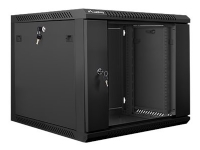 Lanberg - Rack skap - veggmonterbar - svart, RAL 9004 - 9U - 19 PC & Nettbrett - Rack skap - Rack skap