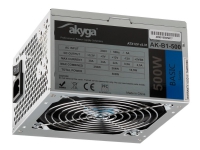 Akyga Basic Series AK-B1-500 - Strømforsyning (intern) - ATX12V 2.31 - AC 230 V - 500 watt - PFC - grå PC tilbehør - Ladere og batterier - PC/Server strømforsyning