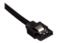 CORSAIR Premium Sleeved - SATA-kabel - Serial ATA 150/300/600 - SATA (hann) til SATA (hann) - 30 cm - svart PC tilbehør - Kabler og adaptere - Datakabler