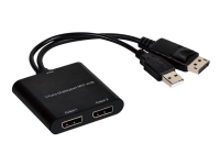 MicroConnect – Linjedelare för video – 2 x DisplayPort – skrivbordsmodell