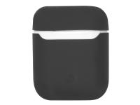 eSTUFF Silicone Case – Fodral för trådlösa hörlurar – silikon – svart – för Apple AirPods (1:a generation 2a generation)