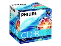 Philips – 10 x CD-R – 700 MB (80min) 52x – CD-fodral