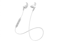 STREETZ Stay-in-Ear BT5.0-hodetelefon med mikrofon og kontrollknapper, hvit HL-BT304