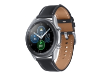Samsung Galaxy Watch 3 – 45 mm – mystisk silver- smart watch w/ leatherband – Wi-Fi NFC Bluetooth  (NOT Nordic Approved – No SamsungPay/e-sim)