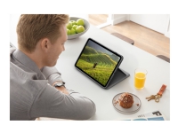 Logitech Folio Touch - Tangentbord och foliefodral - med pekdyna - bakgrundsbelyst - Apple Smart connector - QWERTY - hela norden - oxford-grå - för Apple 10.9-inch iPad Air (4:e generation, 5:e generation)